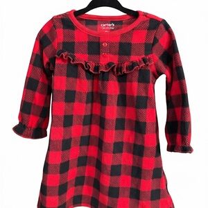 NWOT:Carter's Red and Black Checkered Dress
